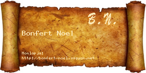 Bonfert Noel névjegykártya